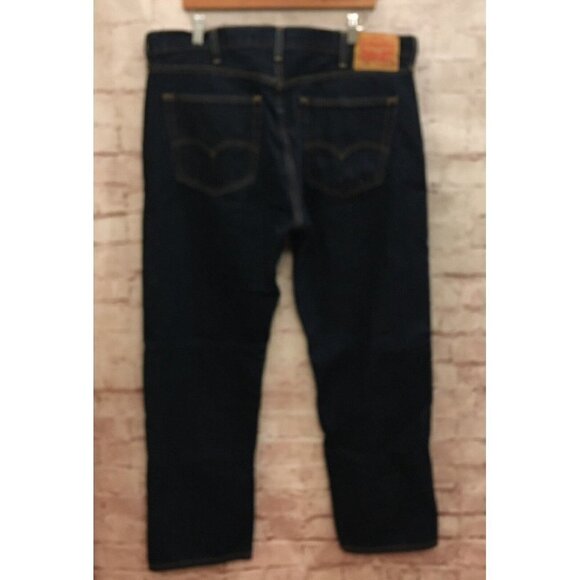 Levi's 505 Mens Jeans Size 40 x 30 Straight Leg Dark Wash Denim 100% Cotton READ - Picture 3 of 4